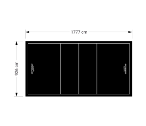 165M2/1777X926CM CZARNE BOISKO DO SIATKÓWKI SPEEDSPORT HEXA POWER PRO