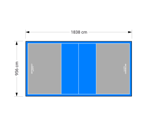 176M2/1838X956CM SZARO-BŁĘKITNE BOISKO DO SIATKÓWKI SPEEDSPORT HEXA POWER PRO