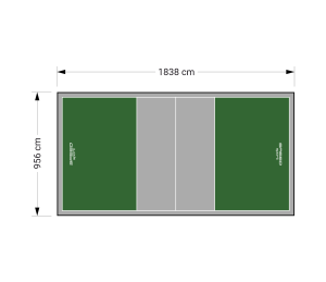 176M2/1838X956CM ZIELONO-SZARE BOISKO DO SIATKÓWKI SPEEDSPORT HEXA POWER PRO