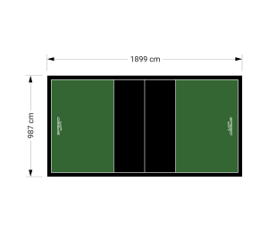 187M2/1899X987CM ZIELONO-CZARNE BOISKO DO SIATKÓWKI SPEEDSPORT HEXA POWER PRO