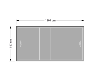 187M2/1899X987CM SZARE BOISKO DO SIATKÓWKI SPEEDSPORT HEXA POWER PRO