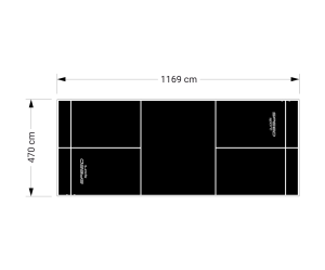 55M2/1169X470CM CZARNE BOISKO DO BADMINTONA SPEEDSPORT HEXA POWER PRO