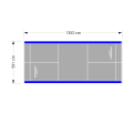 80M2/1352X592CM SZARO-NIEBIESKIE BOISKO DO BADMINTONA SPEEDSPORT HEXA POWER PRO