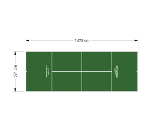 78M2/1473X531CM  ZIELONY KORT DO TENISA ZIEMNEGO SPEEDSPORT HEXA POWER PRO