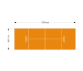 90M2/1595X561CM   POMARAŃCZOWY KORT DO TENISA ZIEMNEGO SPEEDSPORT HEXA POWER PRO