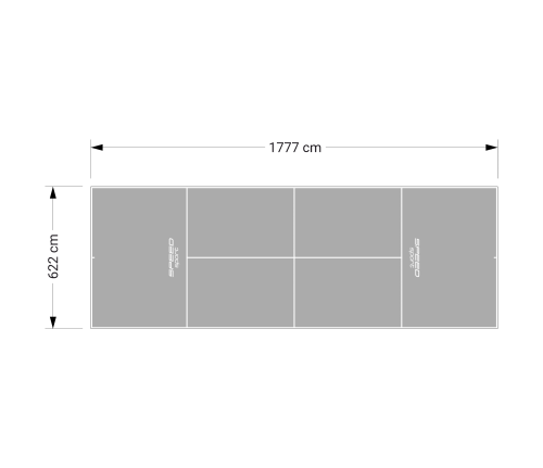 111M2/1777X622CM   SZARY KORT DO TENISA ZIEMNEGO SPEEDSPORT HEXA POWER PRO