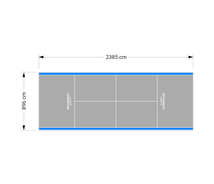 214M2/2385X896CM SZARO-BŁĘKITNY KORT DO TENISA ZIEMNEGO SPEEDSPORT HEXA POWER PRO