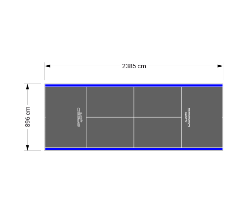 214M2/2385X896CM GRAFITOWO-NIEBIESKI KORT DO TENISA ZIEMNEGO SPEEDSPORT HEXA POWER PRO