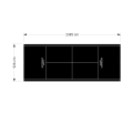 221M2/2385X926CM CZARNY KORT DO TENISA ZIEMNEGO SPEEDSPORT HEXA POWER PRO