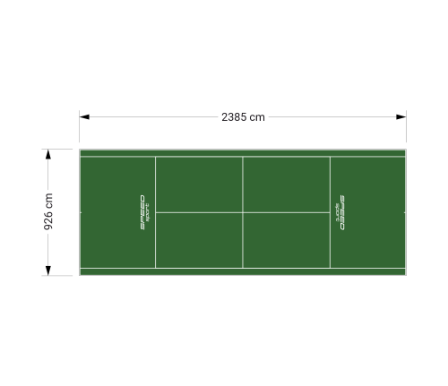 221M2/2385X926CM ZIELONY KORT DO TENISA ZIEMNEGO SPEEDSPORT HEXA POWER PRO