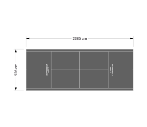 221M2/2385X926CM GRAFITOWY KORT DO TENISA ZIEMNEGO SPEEDSPORT HEXA POWER PRO