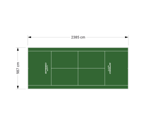 235M2/2385X987CM ZIELONY KORT DO TENISA ZIEMNEGO SPEEDSPORT HEXA POWER PRO