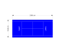 250M2/2385X1048CM NIEBIESKI KORT DO TENISA ZIEMNEGO SPEEDSPORT HEXA POWER PRO
