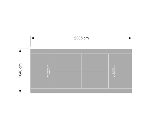 250M2/2385X1048CM SZARY KORT DO TENISA ZIEMNEGO SPEEDSPORT HEXA POWER PRO