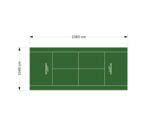 250M2/2385X1048CM ZIELONY KORT DO TENISA ZIEMNEGO SPEEDSPORT HEXA POWER PRO