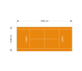 250M2/2385X1048CM POMARAŃCZOWY KORT DO TENISA ZIEMNEGO SPEEDSPORT HEXA POWER PRO