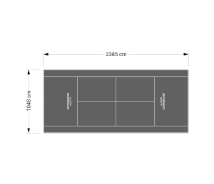 250M2/2385X1048CM GRAFITOWY KORT DO TENISA ZIEMNEGO SPEEDSPORT HEXA POWER PRO