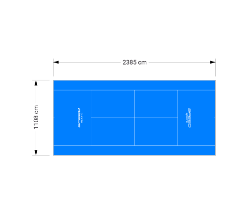 264M2/2385X1108CM BŁĘKITNY KORT DO TENISA ZIEMNEGO SPEEDSPORT HEXA POWER PRO
