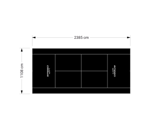 264M2/2385X1108CM CZARNY KORT DO TENISA ZIEMNEGO SPEEDSPORT HEXA POWER PRO