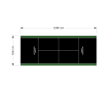 228M2/2385X956CM CZARNO-ZIELONY KORT DO TENISA ZIEMNEGO SPEEDSPORT HEXA POWER PRO