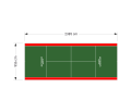 228M2/2385X956CM ZIELONO-CZERWONY KORT DO TENISA ZIEMNEGO SPEEDSPORT HEXA POWER PRO