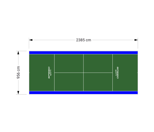 228M2/2385X956CM ZIELONO-NIEBIESKI KORT DO TENISA ZIEMNEGO SPEEDSPORT HEXA POWER PRO