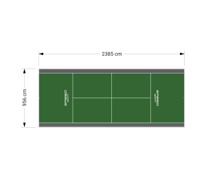228M2/2385X956CM ZIELONO-GRAFITOWY KORT DO TENISA ZIEMNEGO SPEEDSPORT HEXA POWER PRO