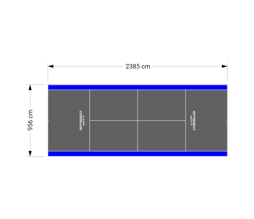 228M2/2385X956CM GRAFITOWO-NIEBIESKI KORT DO TENISA ZIEMNEGO SPEEDSPORT HEXA POWER PRO