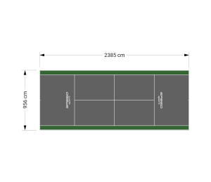 228M2/2385X956CM GRAFITOWO-ZIELONY KORT DO TENISA ZIEMNEGO SPEEDSPORT HEXA POWER PRO
