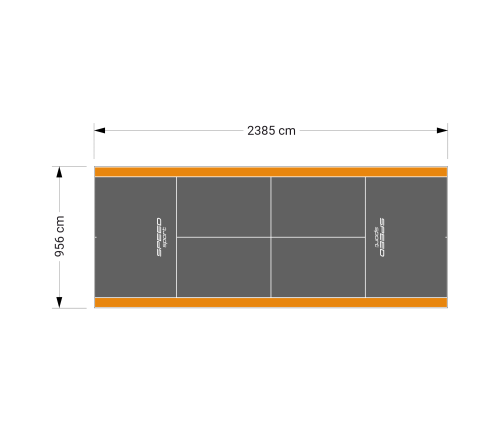 228M2/2385X956CM GRAFITOWO-POMARAŃCZOWY KORT DO TENISA ZIEMNEGO SPEEDSPORT HEXA POWER PRO