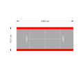 243M2/2385X1017CM SZARO-CZERWONY KORT DO TENISA ZIEMNEGO SPEEDSPORT HEXA POWER PRO