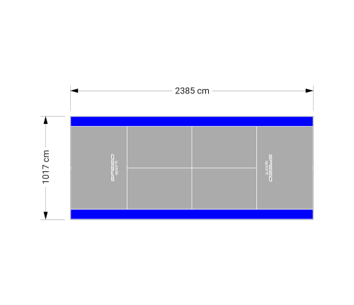 243M2/2385X1017CM SZARO-NIEBIESKI KORT DO TENISA ZIEMNEGO SPEEDSPORT HEXA POWER PRO