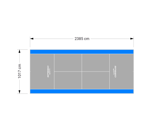 243M2/2385X1017CM SZARO-BŁĘKITNY KORT DO TENISA ZIEMNEGO SPEEDSPORT HEXA POWER PRO