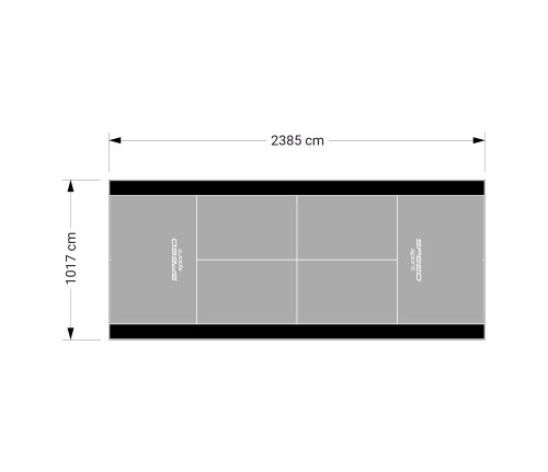 243M2/2385X1017CM SZARO-CZARNY KORT DO TENISA ZIEMNEGO SPEEDSPORT HEXA POWER PRO