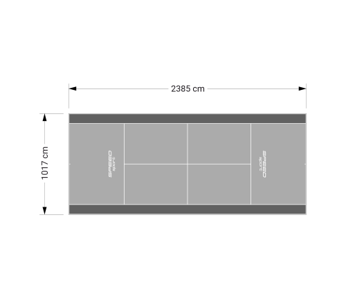 243M2/2385X1017CM SZARO-GRAFITOWY KORT DO TENISA ZIEMNEGO SPEEDSPORT HEXA POWER PRO