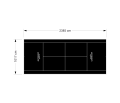 243M2/2385X1017CM CZARNY KORT DO TENISA ZIEMNEGO SPEEDSPORT HEXA POWER PRO