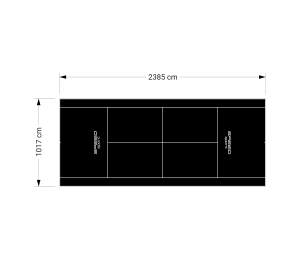 243M2/2385X1017CM CZARNY KORT DO TENISA ZIEMNEGO SPEEDSPORT HEXA POWER PRO