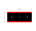 243M2/2385X1017CM CZARNO-CZERWONY KORT DO TENISA ZIEMNEGO SPEEDSPORT HEXA POWER PRO