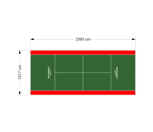 243M2/2385X1017CM ZIELONO-CZERWONY KORT DO TENISA ZIEMNEGO SPEEDSPORT HEXA POWER PRO