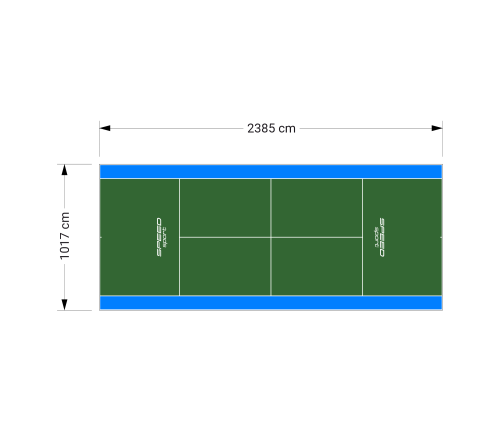243M2/2385X1017CM ZIELONO-BŁĘKITNY KORT DO TENISA ZIEMNEGO SPEEDSPORT HEXA POWER PRO