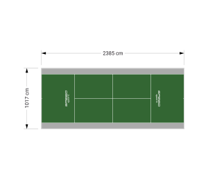 243M2/2385X1017CM ZIELONO-SZARY KORT DO TENISA ZIEMNEGO SPEEDSPORT HEXA POWER PRO