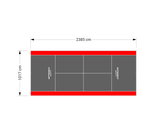 243M2/2385X1017CM GRAFITOWO-CZERWONY KORT DO TENISA ZIEMNEGO SPEEDSPORT HEXA POWER PRO