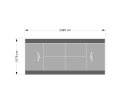 257M2/2385X1078CM SZARO-GRAFITOWY KORT DO TENISA ZIEMNEGO SPEEDSPORT HEXA POWER PRO