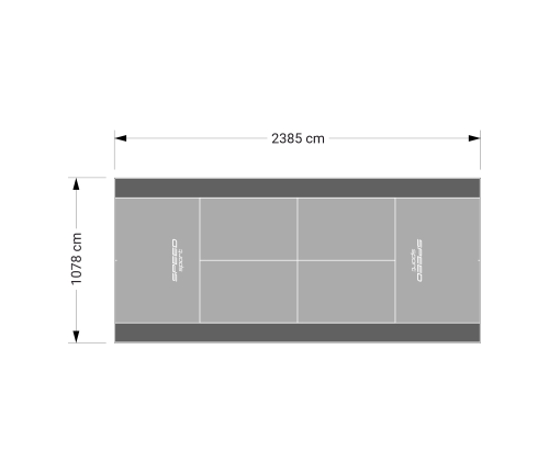 257M2/2385X1078CM SZARO-GRAFITOWY KORT DO TENISA ZIEMNEGO SPEEDSPORT HEXA POWER PRO