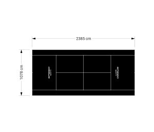 257M2/2385X1078CM CZARNY KORT DO TENISA ZIEMNEGO SPEEDSPORT HEXA POWER PRO