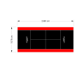257M2/2385X1078CM CZARNO-CZERWONY KORT DO TENISA ZIEMNEGO SPEEDSPORT HEXA POWER PRO