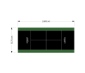 257M2/2385X1078CM CZARNO-ZIELONY KORT DO TENISA ZIEMNEGO SPEEDSPORT HEXA POWER PRO