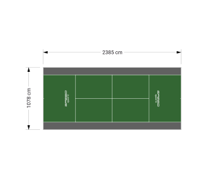 257M2/2385X1078CM ZIELONO-GRAFITOWY KORT DO TENISA ZIEMNEGO SPEEDSPORT HEXA POWER PRO