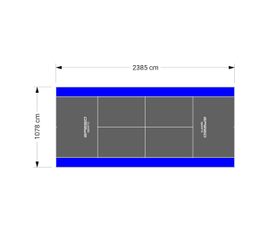 257M2/2385X1078CM GRAFITOWO-NIEBIESKI KORT DO TENISA ZIEMNEGO SPEEDSPORT HEXA POWER PRO
