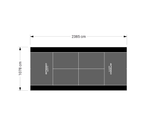 257M2/2385X1078CM GRAFITOWO-CZARNY KORT DO TENISA ZIEMNEGO SPEEDSPORT HEXA POWER PRO